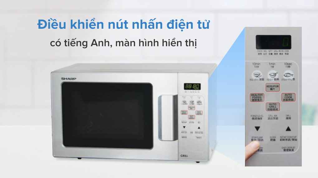 Lò vi sóng có nướng Sharp R-678VN(S) 20 lít