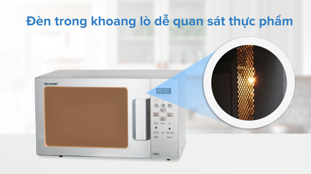 Lò vi sóng có nướng Sharp R-678VN(S) 20 lít - 7
