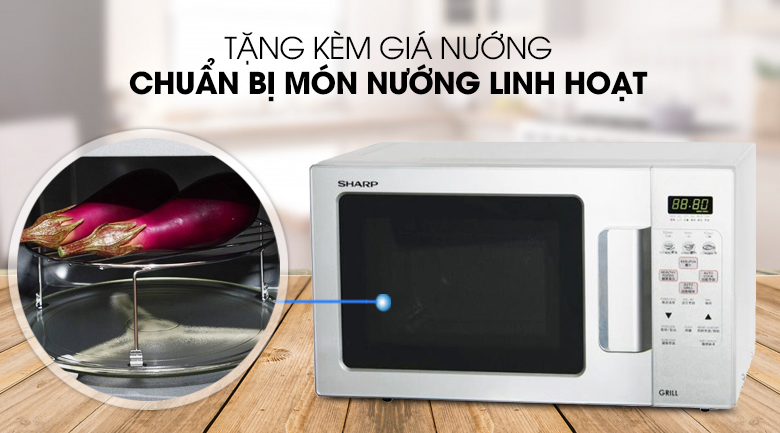 Lò vi sóng có nướng Sharp R-678VN(S) 20 lít - 12