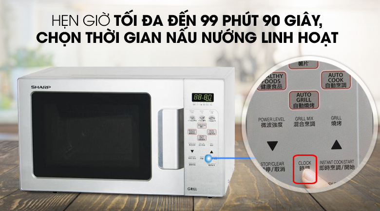 Lò vi sóng có nướng Sharp R-678VN(S) 20 lít - 10