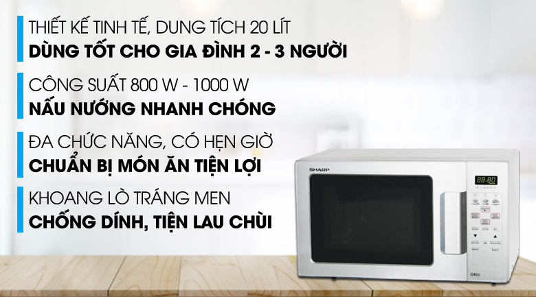 Lò vi sóng có nướng Sharp R-678VN(S) 20 lít - 13