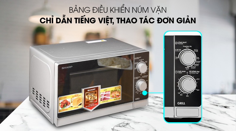 Lò vi sóng có nướng Sharp R-G222VN-S 20 lít - 13