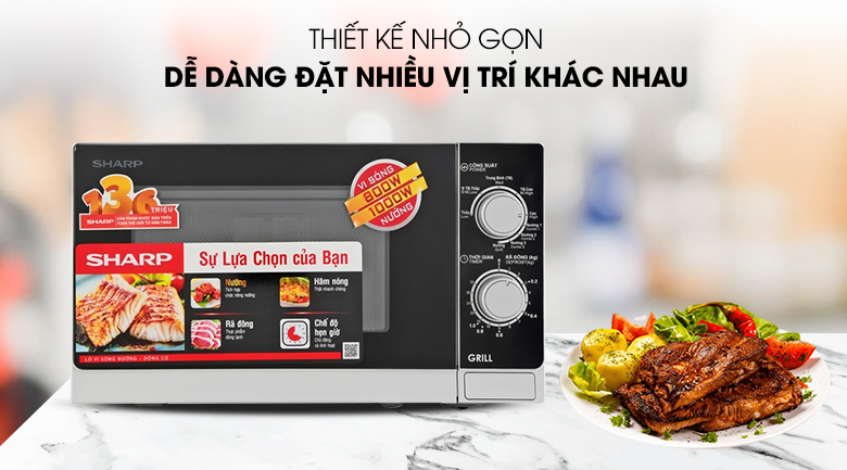 Lò vi sóng có nướng Sharp R-G222VN-S 20 lít - 11