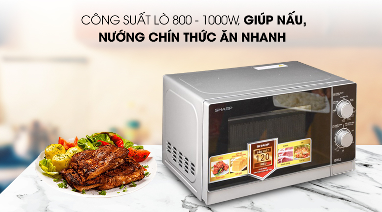 Lò vi sóng có nướng Sharp R-G222VN-S 20 lít - 14