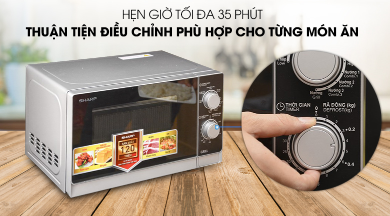 Lò vi sóng có nướng Sharp R-G222VN-S 20 lít - 8