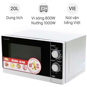 Lò vi sóng có nướng SHARP R-G222VN-S 20 lít