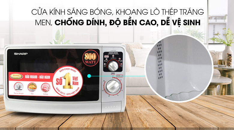 Lò vi sóng Sharp R-20A1(S)VN 22 lít - 13
