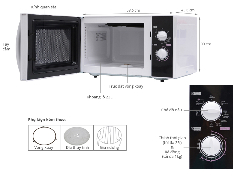 Lò vi sóng Sanyo EM-G3133V 23 lít