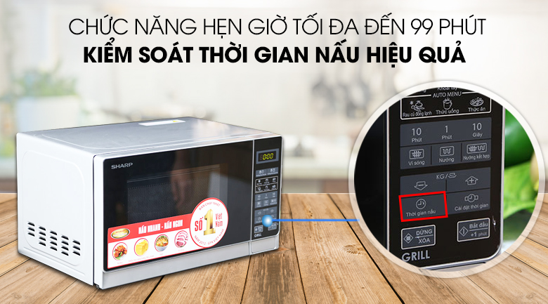 Lò vi sóng có nướng Sharp R-G272VN-S 20 lít - 16