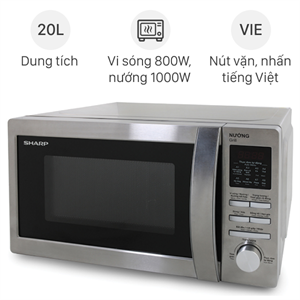 Lò vi sóng có nướng Sharp R-G620 VN (ST) 20 lít