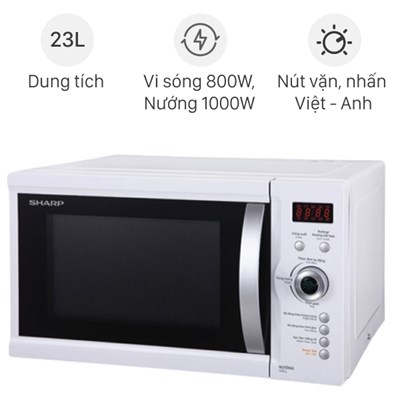 Lò vi sóng có nướng Sharp R-G371VN-W 23 lít