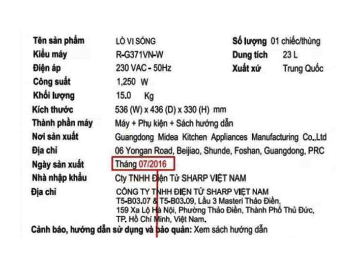 Lò vi sóng có nướng Sharp R-G371VN-W 23 lít Màu Trắng
