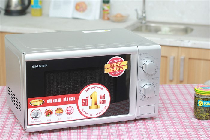 Lò vi sóng Sharp R-G226VN 20 lít Màu Bạc