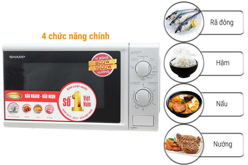 Đa chức năng - Lò vi sóng Sharp 20 lít R-G226VN-M