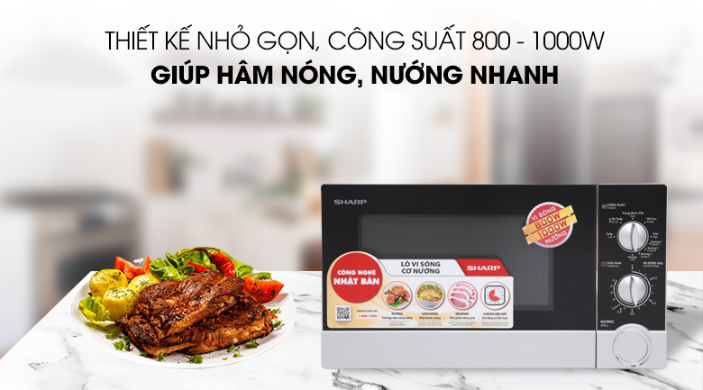 Lò vi sóng có nướng Sharp R-G302VN-S 23 lít - 4