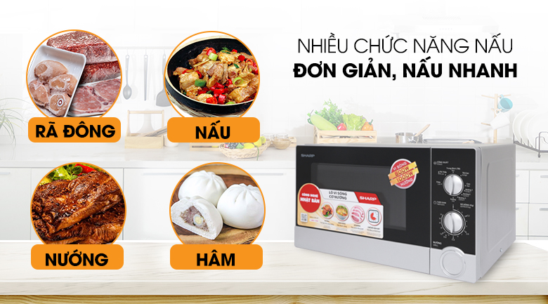 Lò vi sóng có nướng Sharp R-G302VN-S 23 lít - 7