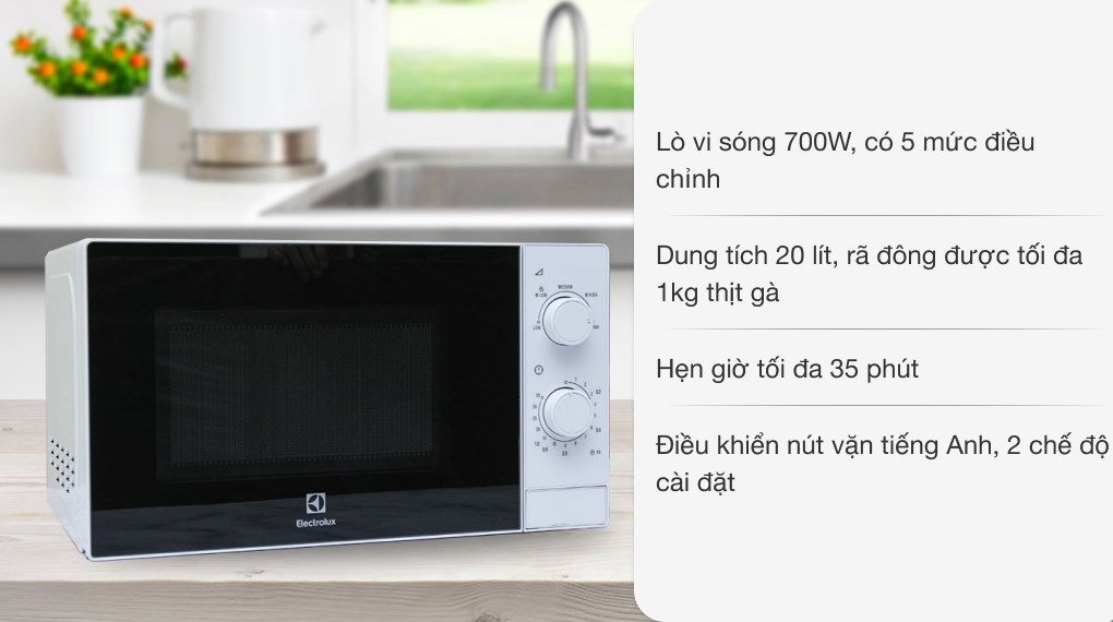 Lò vi sóng Electrolux EMM2022MW 20 lít