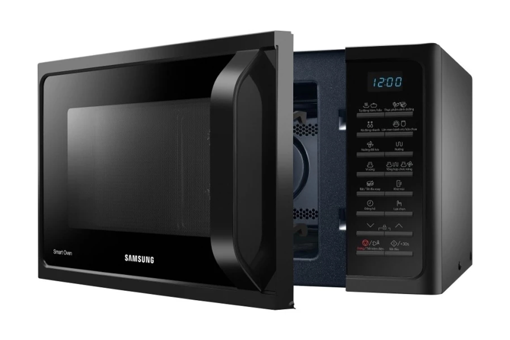 Cửa lò dày, giữ nhiệt tốt - Lò vi sóng Samsung 28 lít MC28H5015AK/SV