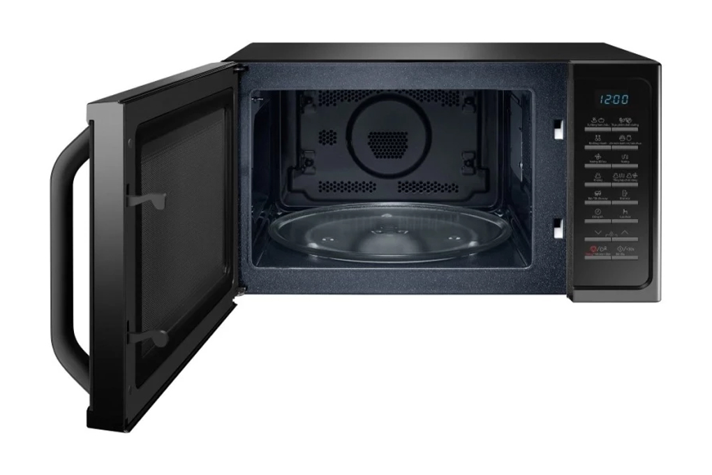 Khoang lò bằng thép không gỉ tráng men sáng sạch - Lò vi sóng Samsung 28 lít MC28H5015AK/SV