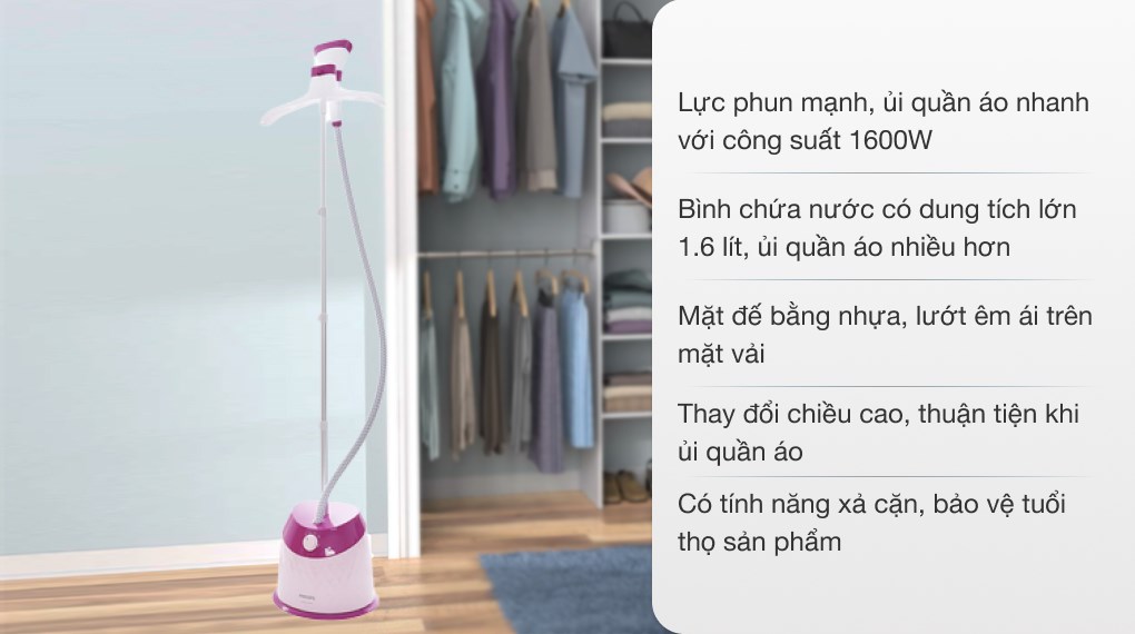 Bàn ủi hơi nước đứng Philips GC514 1600W