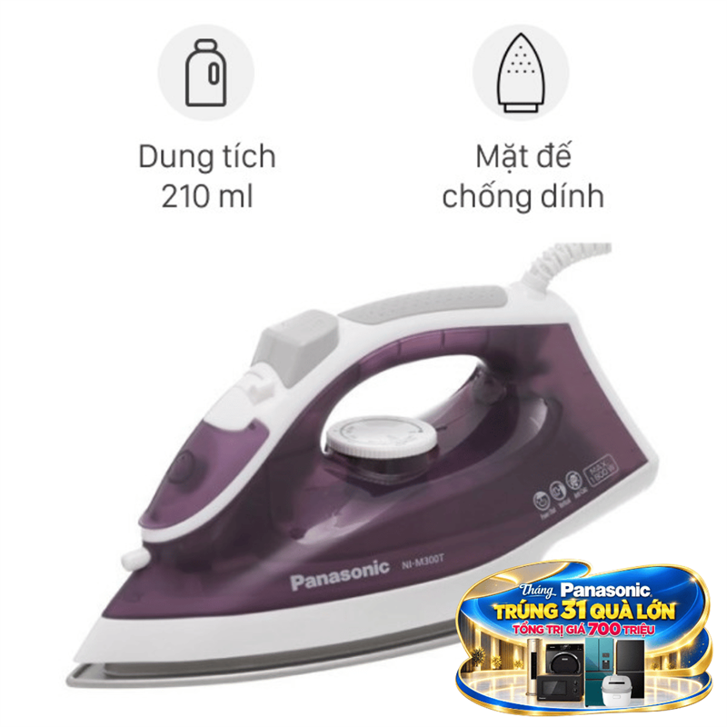 Bàn ủi hơi nước Panasonic NI-M300TVRA 1800W