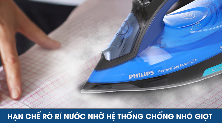 Chống nhỏ giọt - Bàn ủi hơi nước Philips GC3920