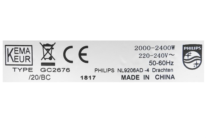 Bàn ủi hơi nước Philips GC2676 2400W Màu Xanh Dương