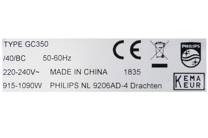 Bàn ủi hơi nước cầm tay Philips GC350 1090W Màu Trắng - Hồng