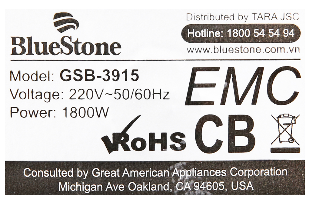 Siêu thị bàn ủi hơi nước đứng Bluestone GSB-3915