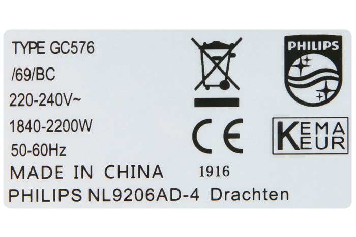 Bàn ủi hơi nước đứng Philips GC576 2200W Màu Vàng đồng