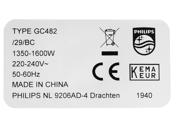 Bàn ủi hơi nước đứng Philips GC482/29 1600W Màu Trắng - Xanh