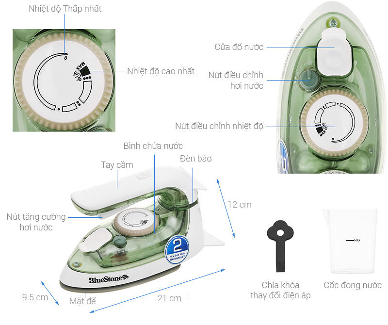 Bàn ủi hơi nước BlueStone SIB-3819 1200W