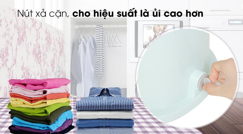 Xả cặn - Bàn ủi hơi nước đứng Midea MHI-G20R1 Xanh