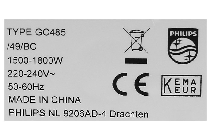 Bàn ủi hơi nước đứng Philips GC485 1800W Màu Trắng