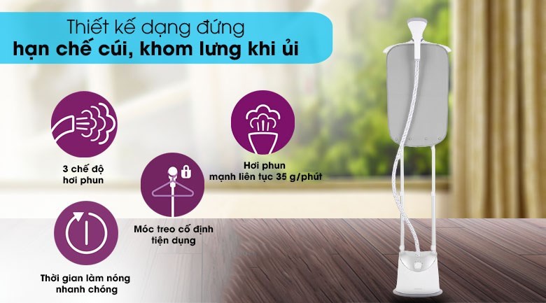 Bàn ủi hơi nước đứng Philips GC487 1800W