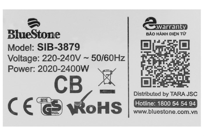 Bàn ủi hơi nước BlueStone SIB-3879 2400W Màu Trắng - Xanh lá