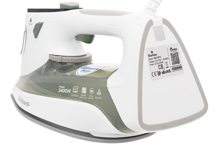 Bàn ủi hơi nước BlueStone SIB-3879 2400W Màu Trắng - Xanh lá