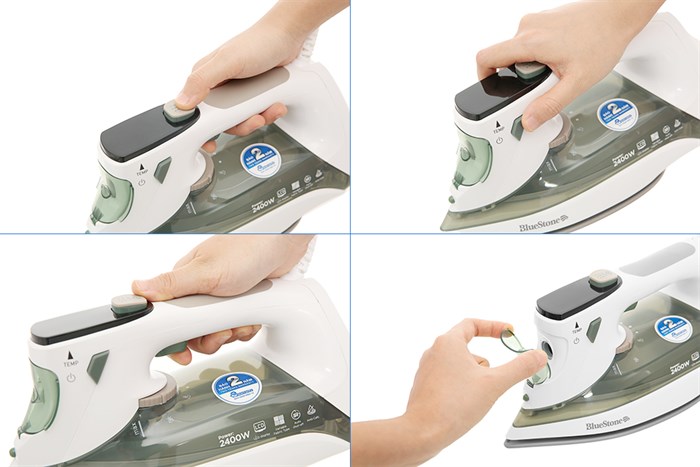 Bàn ủi hơi nước BlueStone SIB-3879 2400W Màu Trắng - Xanh lá