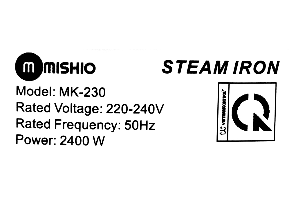 Siêu thị bàn ủi hơi nước không dây Mishio MK-230