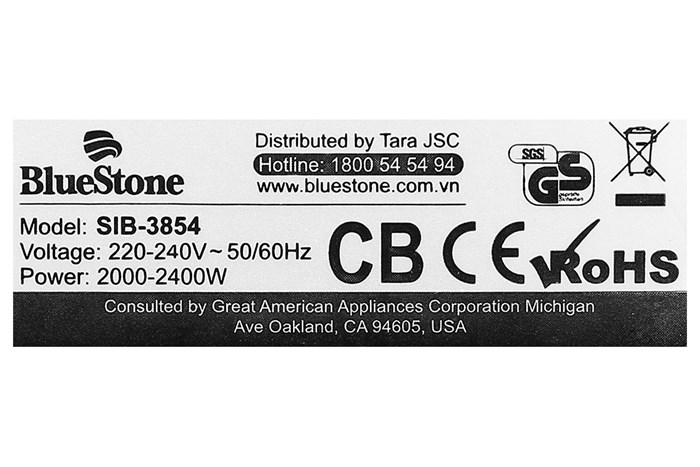 Bàn ủi hơi nước không dây BlueStone SIB-3854 2400W Màu Tím