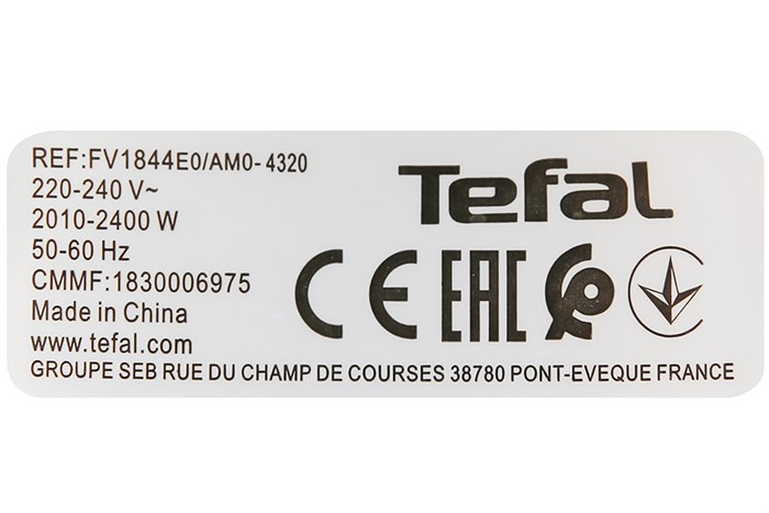 Bàn ủi hơi nước Tefal FV1844E0 2400W Màu Đỏ đô