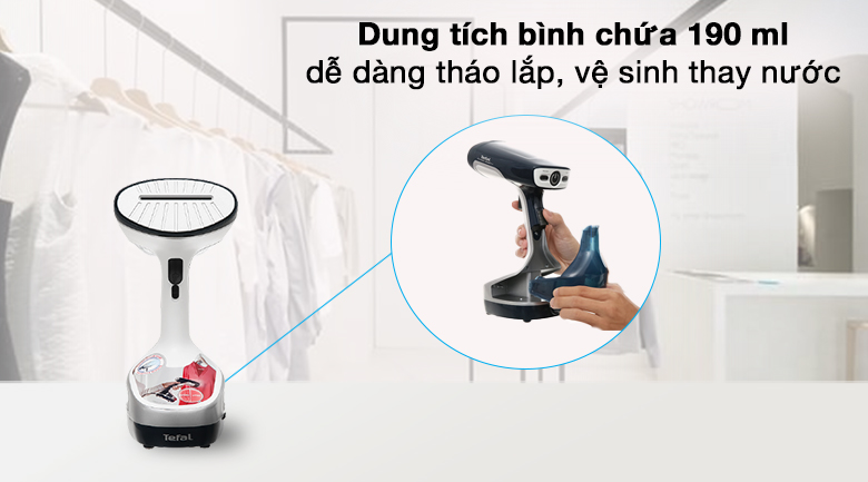 Dung tích Bàn ủi hơi nước cầm tay Tefal DT8100E0