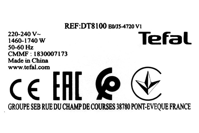 Bàn ủi hơi nước cầm tay Tefal DT8100E0 1740W Màu Đen