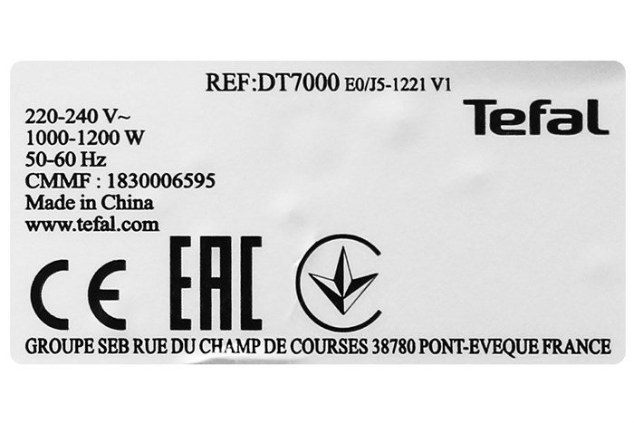 Bàn ủi hơi nước cầm tay Tefal DT7000E0 1200W Màu Xanh Dương