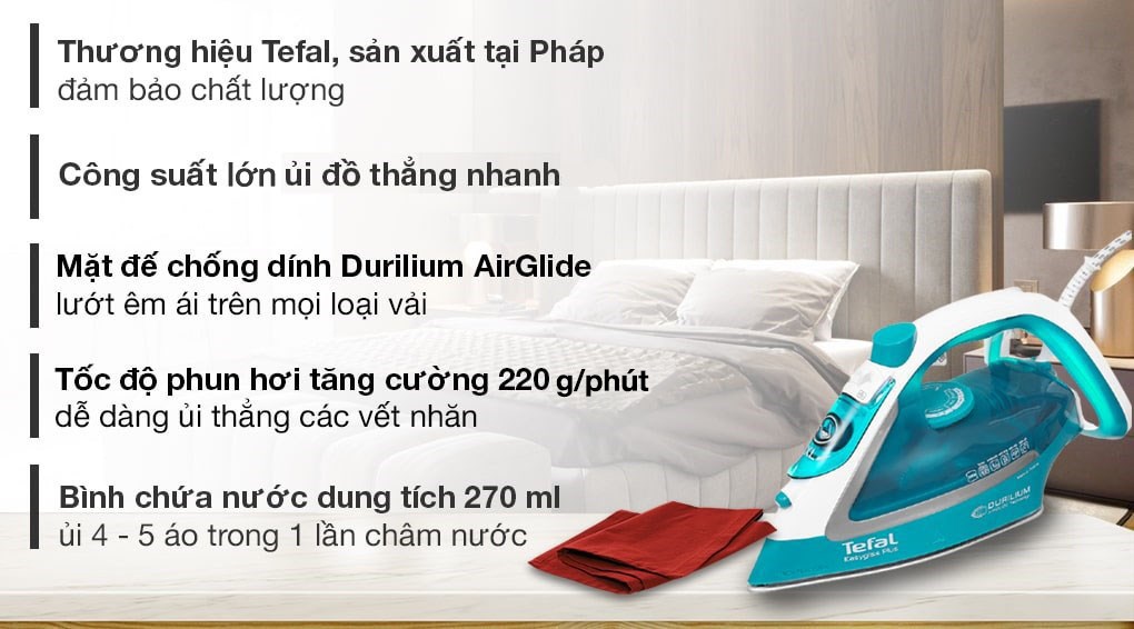 Bàn ủi hơi nước Tefal FV5737E0 2600W
