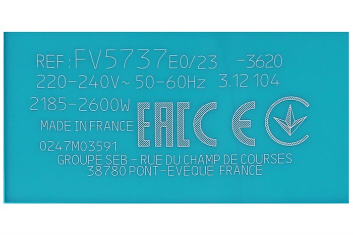 Bàn ủi hơi nước Tefal FV5737E0 2600W Màu Trắng - Xanh