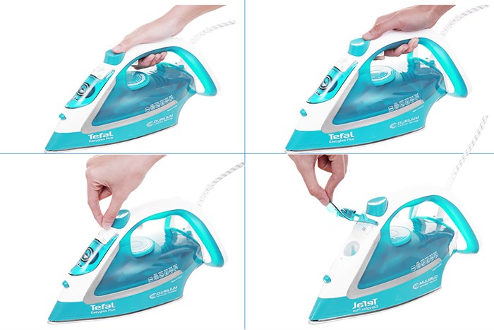 Bàn ủi hơi nước Tefal FV5737E0 2600W Màu Trắng - Xanh