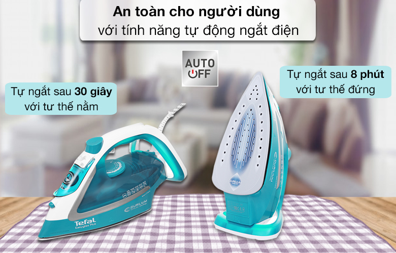 Tự ngắt điện - Bàn ủi hơi nước Tefal FV5737E0