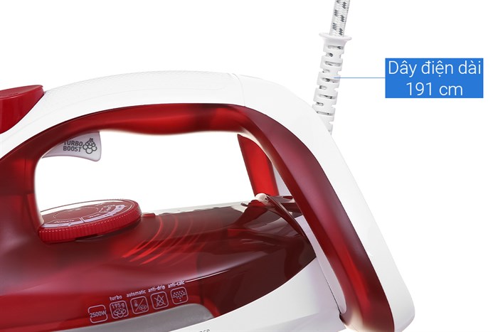Bàn ủi hơi nước Tefal FV5717E0 2600W Màu Trắng - Đỏ