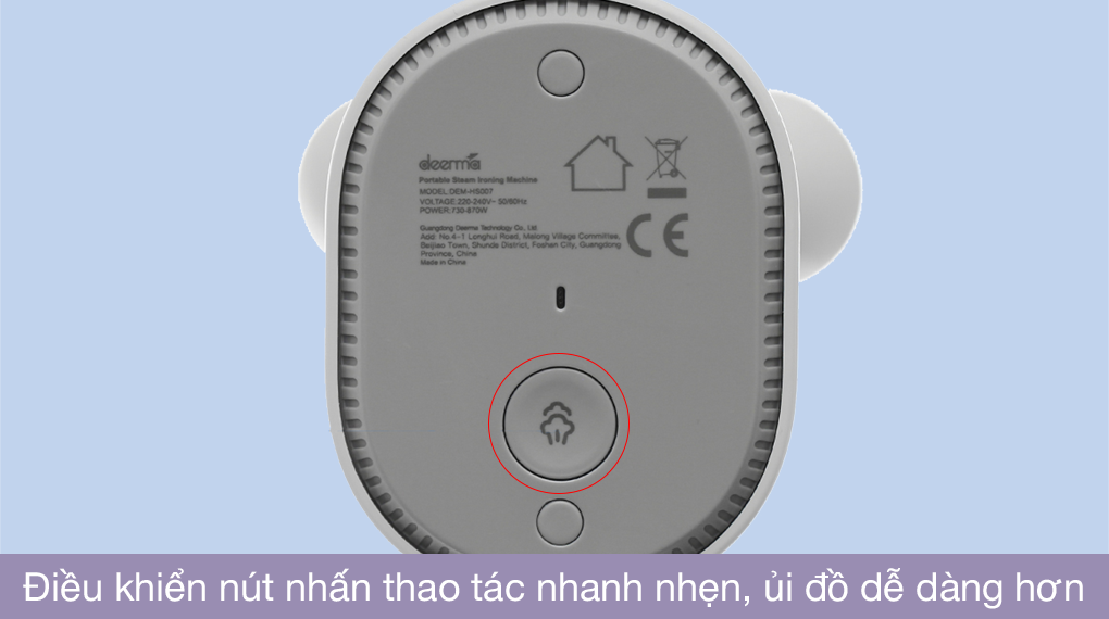Bàn ủi hơi nước cầm tay diệt khuẩn Deerma HS007 870W